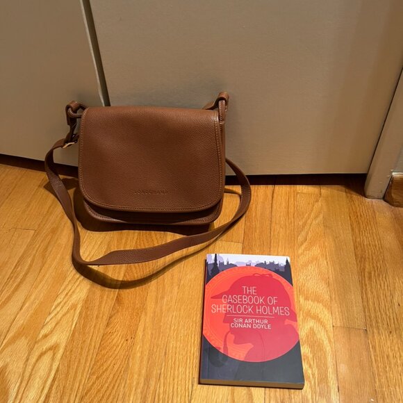 Longchamp Le Foulonne Leather Small Crossbody (Tan/Caramel Colour) - Picture 4 of 13